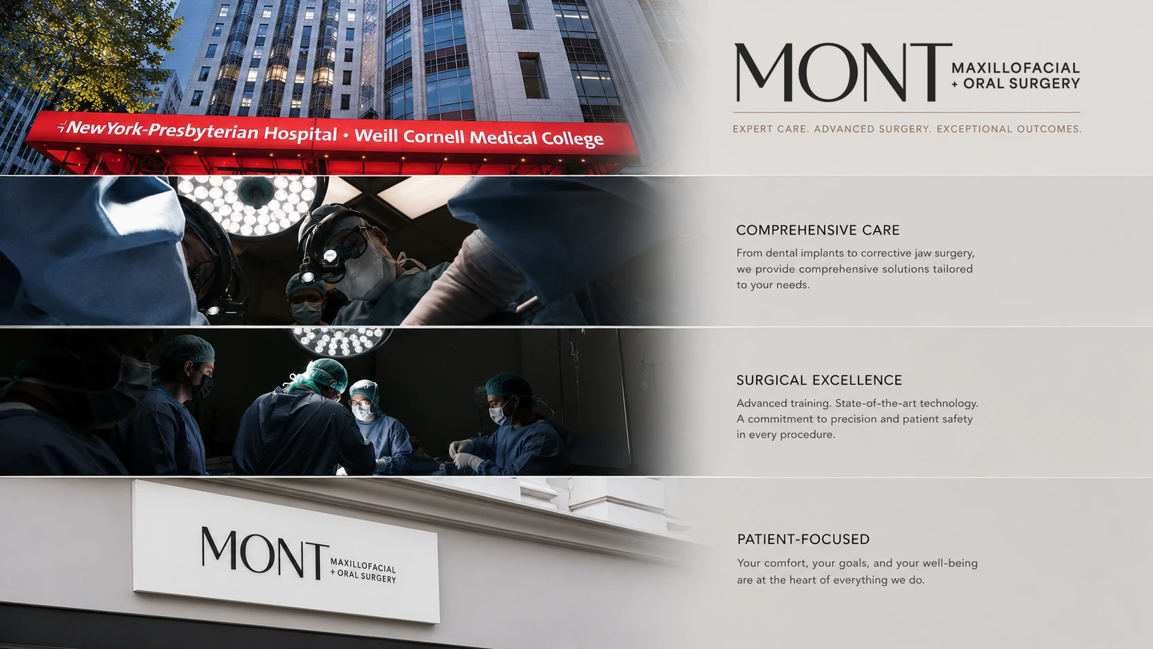 MONT Surgery hospital affiliations, surgical excellence, and patient-focused care